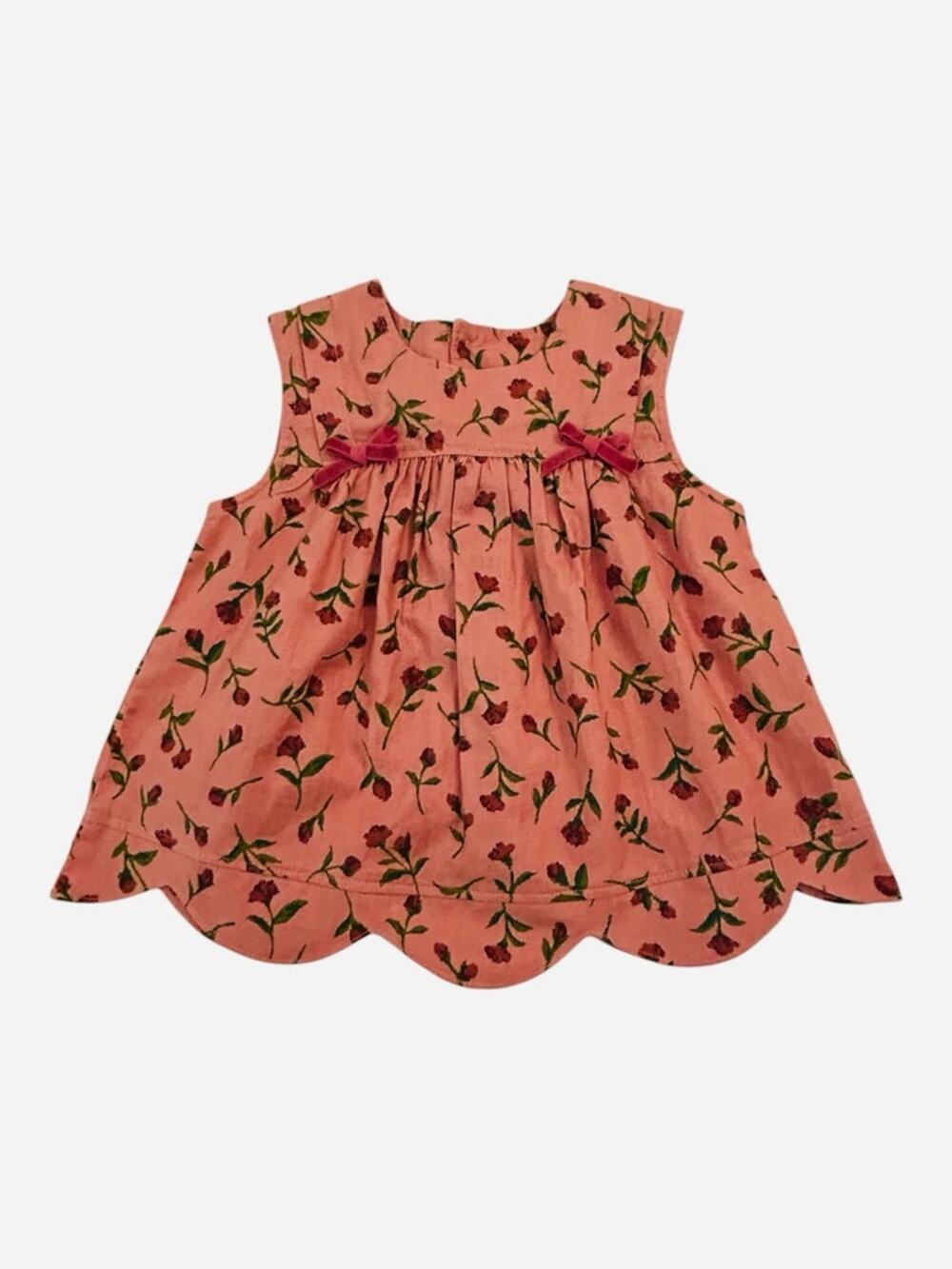 Pample Mousse Floral Sundress Velvet Bows 18-24 Month NWT